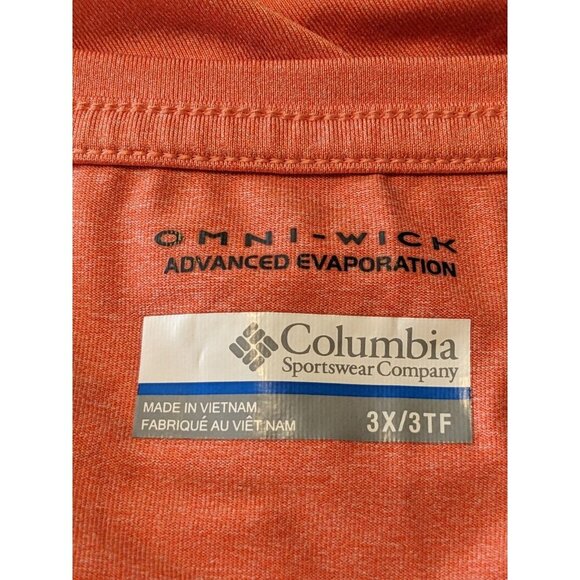Columbia Omni Wick Womens Plus 3X Tank Top Orange Activewear Athleisure Stretch - Picture 5 of 6